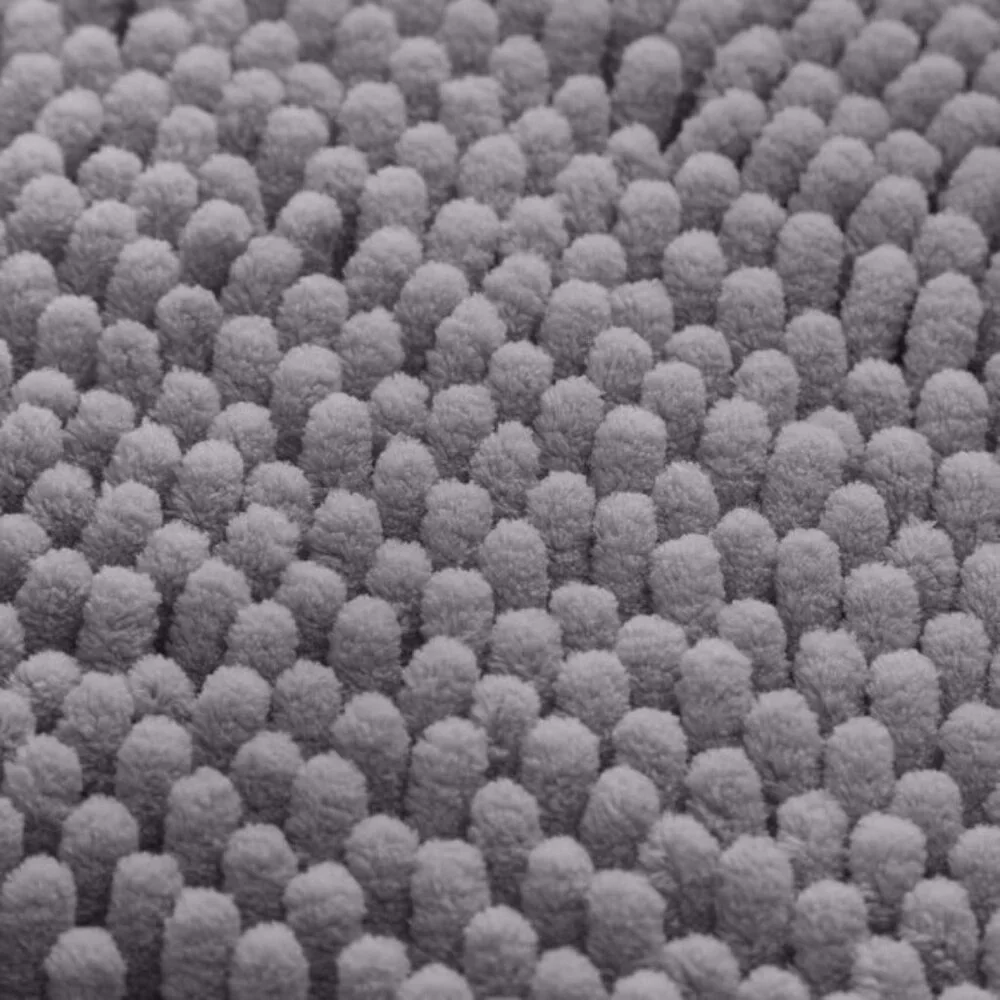New 3-Piece Grey Bathroom Rug Set, Ultra Soft, Non-Slip, Absorbent Chenille Mats